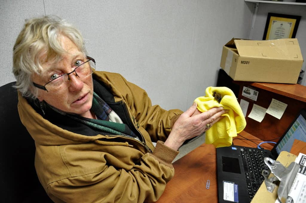 a caregiver at Shades of Hope Wildlife Refuge in Pefferlaw, Ontario