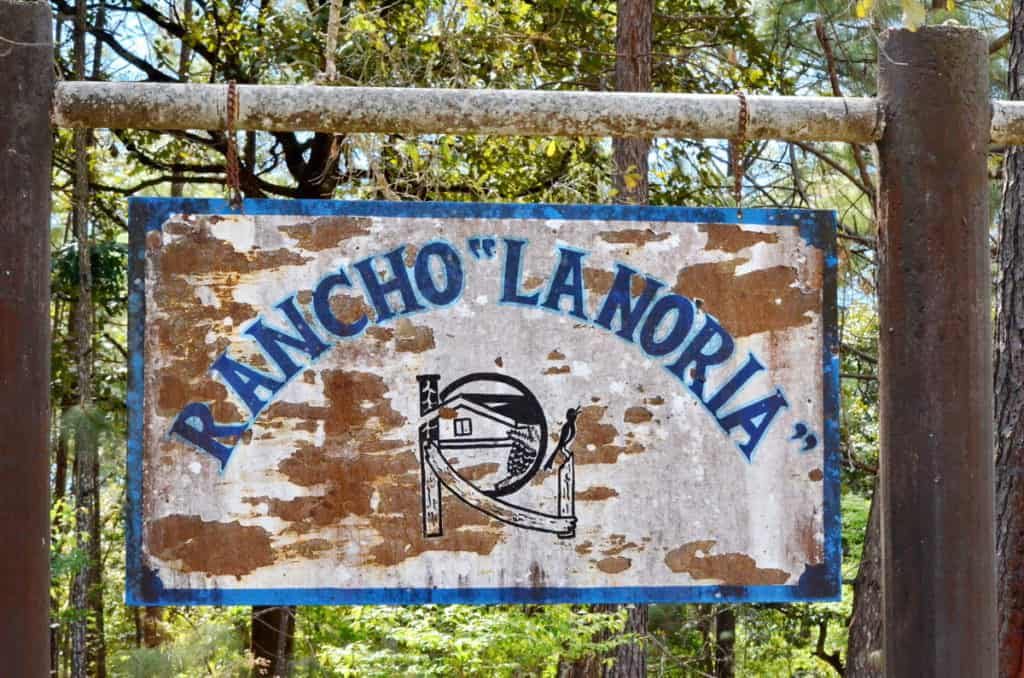 a sign for rancho la noria in tepic, mexico