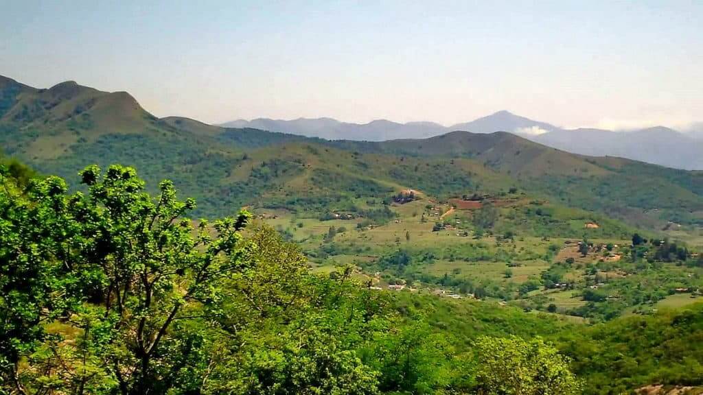 hillside communities in swaziland, africa