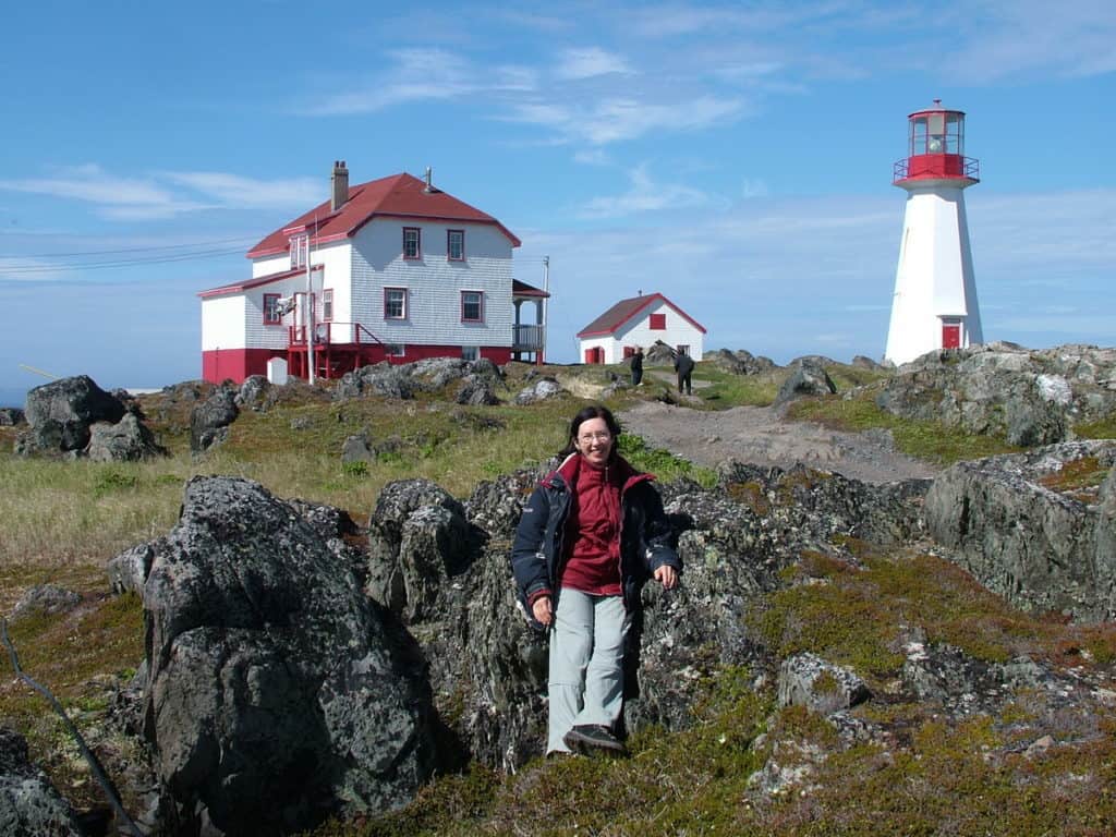 lightkeeper's home and lighthouse, quirpon island, newfoundland, canada