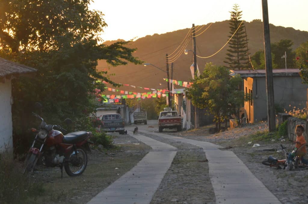 Image of late day sun near La Bajada, Mexico.