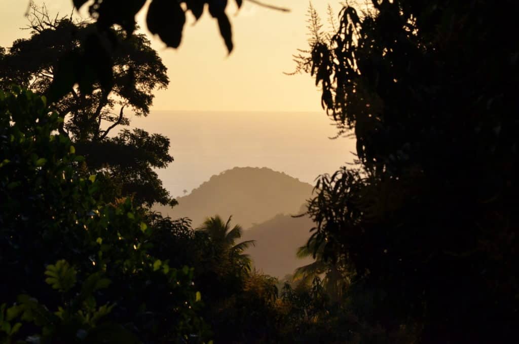 Image of late day sun near La Bajada, Mexico.