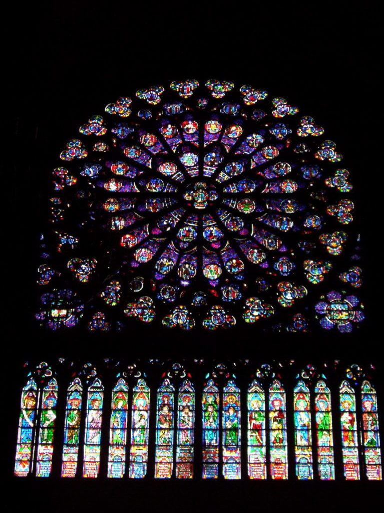 South Transept Rose Window, notre dame cathedral, paris, france