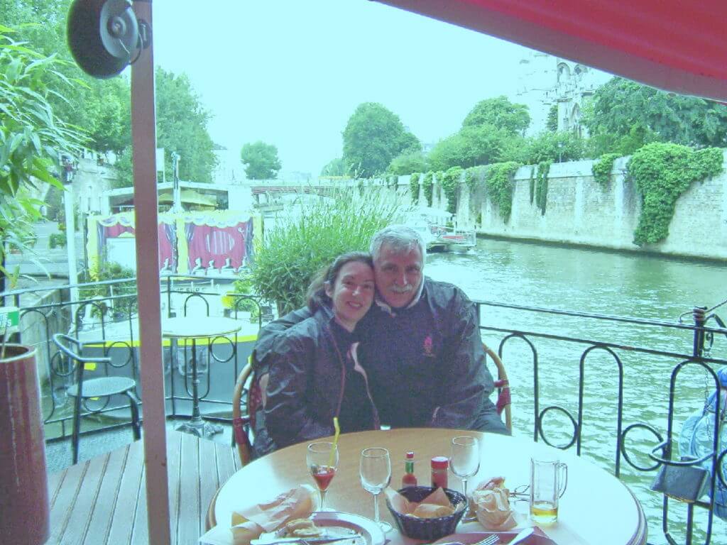 bob and jean along the seine river, paris, france