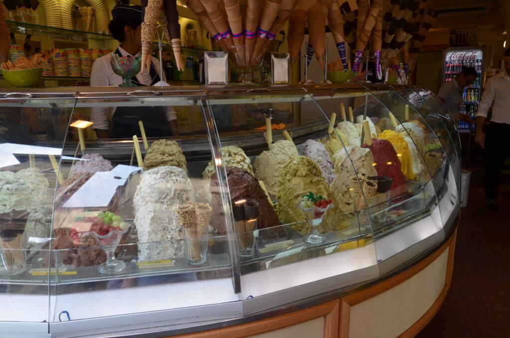 a gelato shop, florence, italy