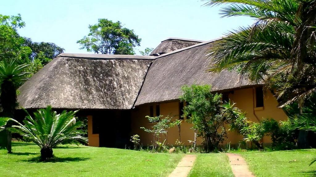 the original camp building at hilltop camp, hluhluwe-imfolozi, south africa
