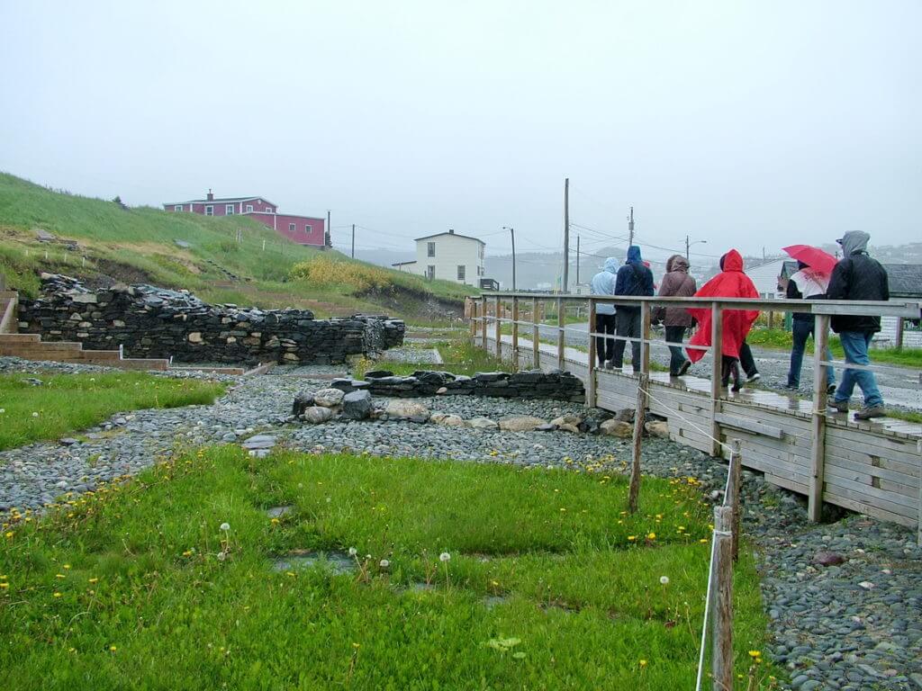stone foundation, archaeology dig, lost colony of avalon, newfoundland, canada