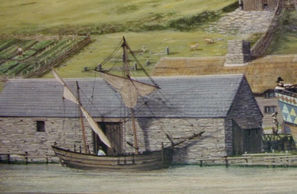 historical rendition, archaeology dig, colony of avalon, newfoundland and labrador