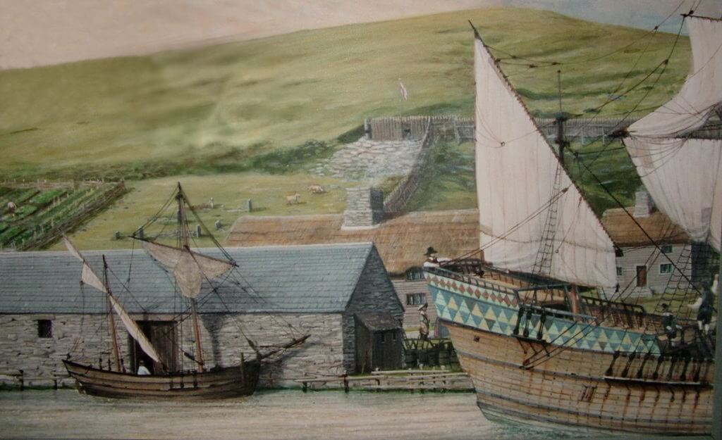 a historical rendition, colony of avalon, newfoundland, canada
