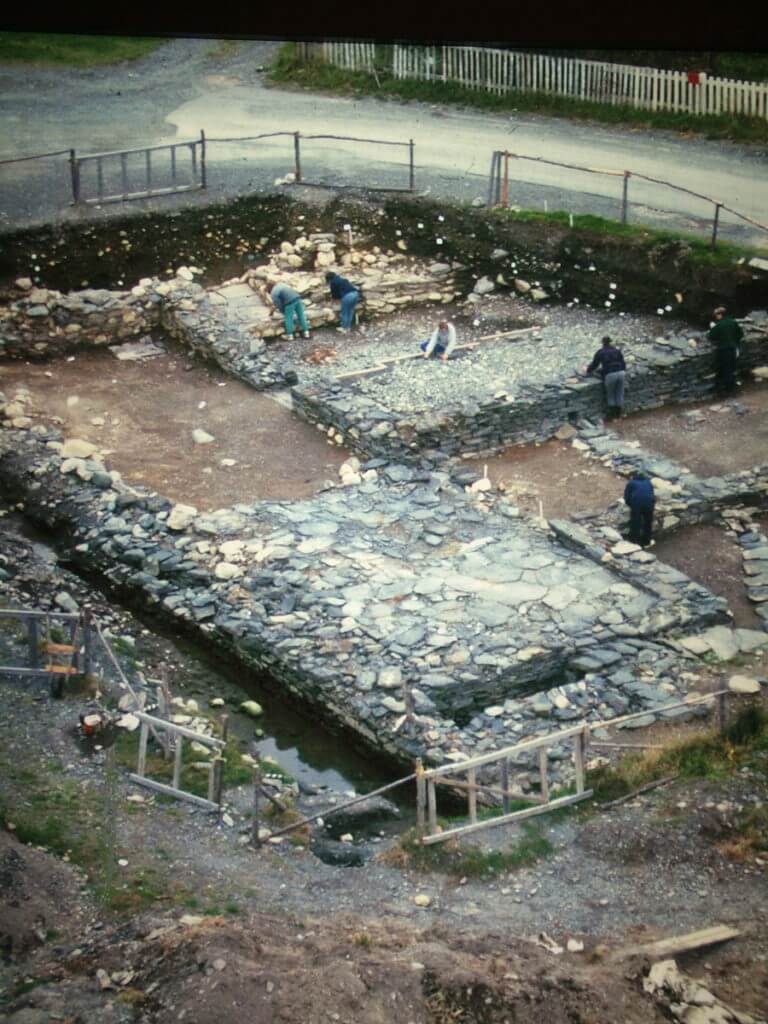 ruins, at the archaeology dig, lost colony of avalon, newfoundland, canada