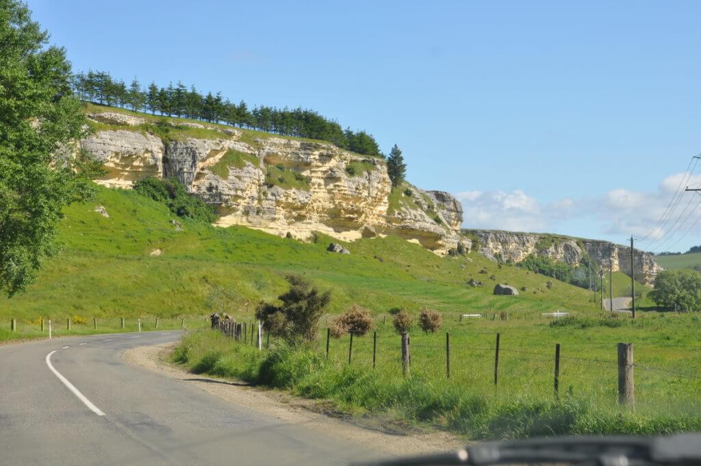 limestone cliffs, Maerewhenua Valley, duntroon, south island, new zealand