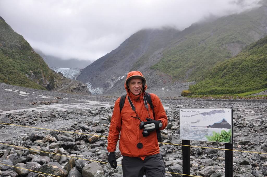 bob at fox glacier, south island, new zealand