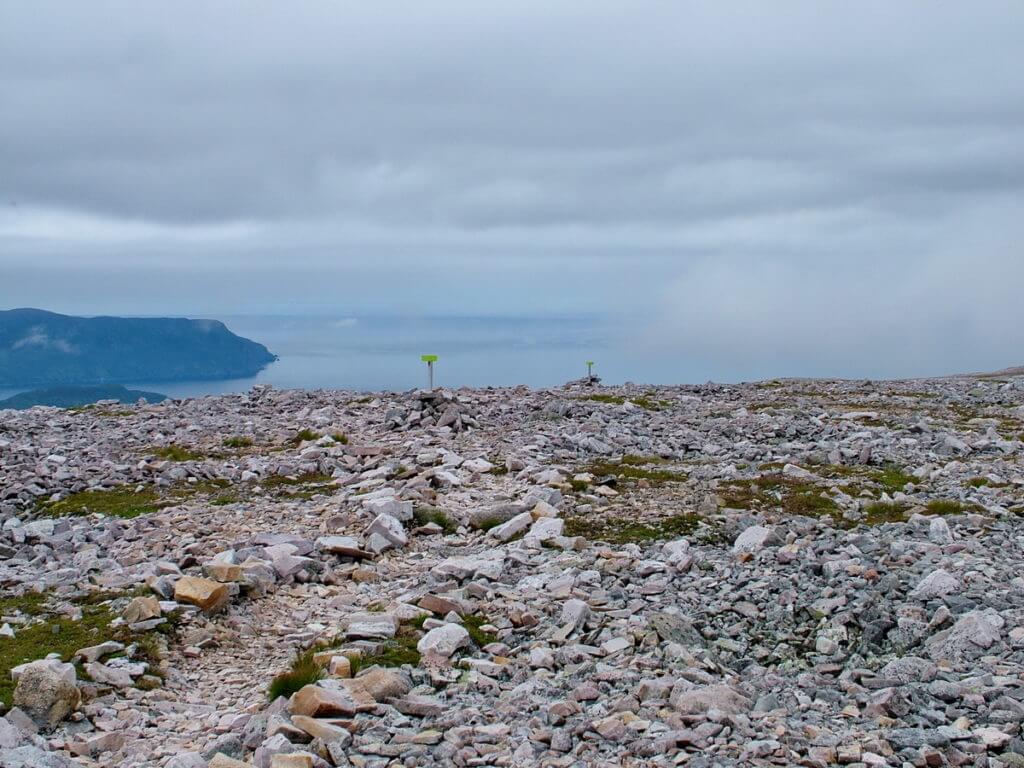 looking off the summit of gros morne mountain, newfoundland, canada