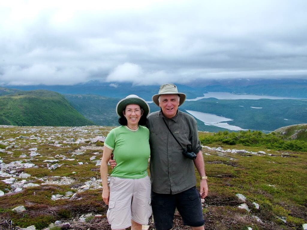 jean and bob at the summit of gros morne mountain, newfoundland, canada