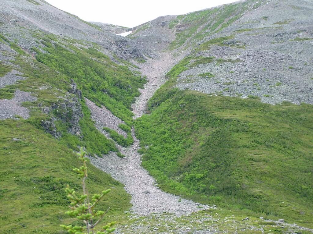 the gully, gros morne mountain, newfoundland, canada