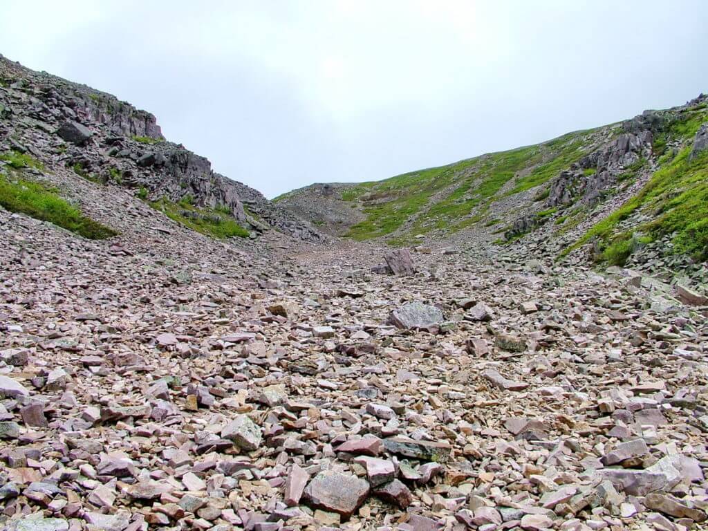 talus slope, the gully, gros morne mountain, newfoundland, canada