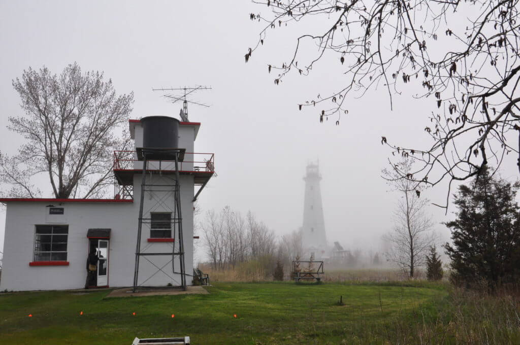 long point bird observatory research station, the tip of long point, lake erie, ontario