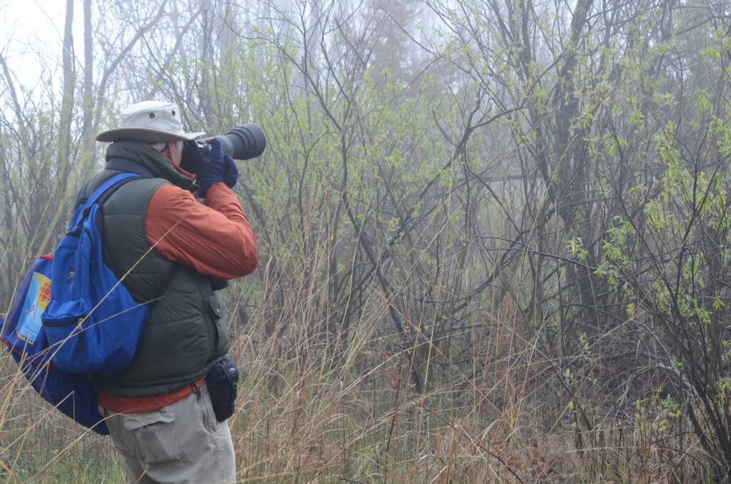bob taking a photo, the tip of long point, lake erie, ontario