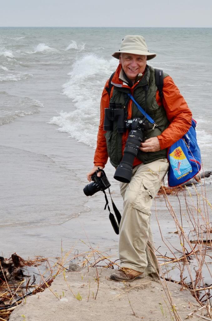 bob at the tip of long point, lake erie, ontario