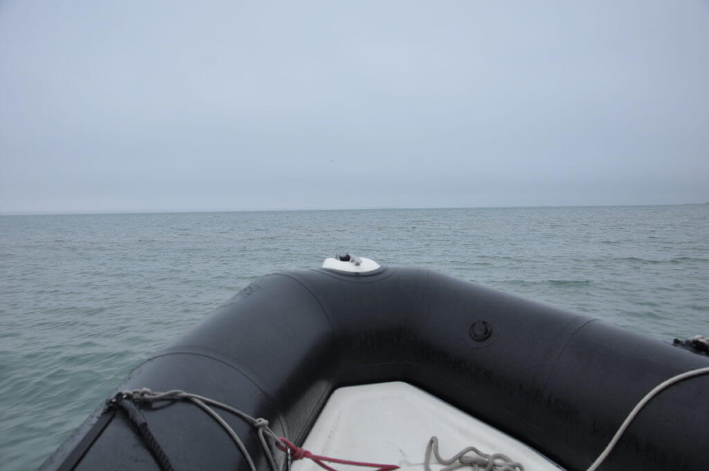 a zodiak on lake erie, ontario