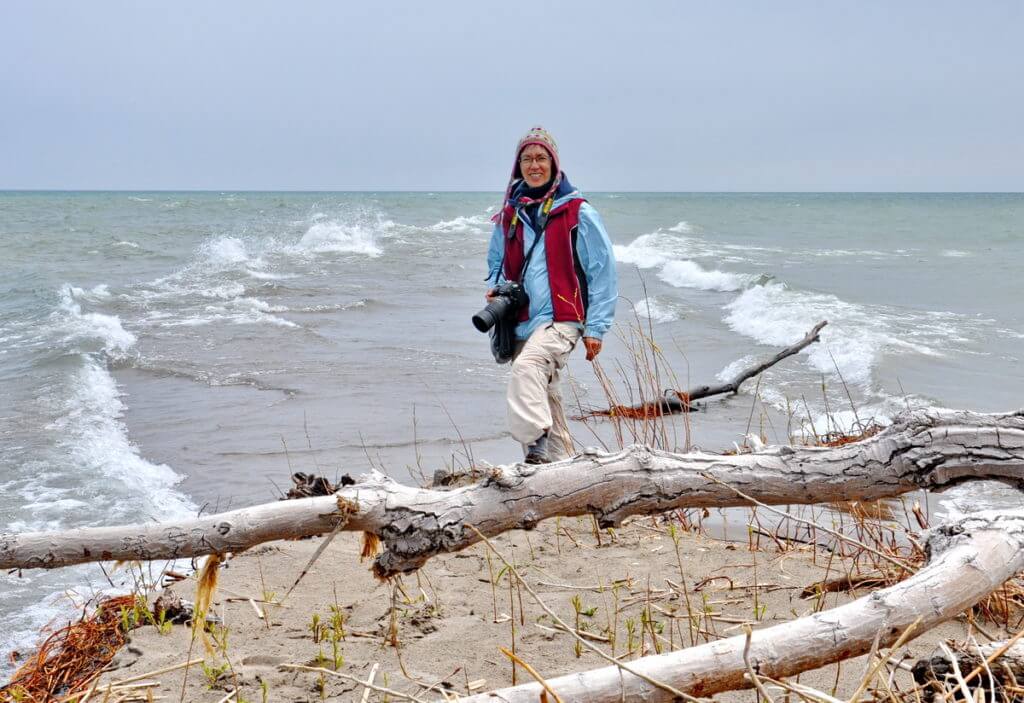 jean at the tip of long point, lake erie, ontario