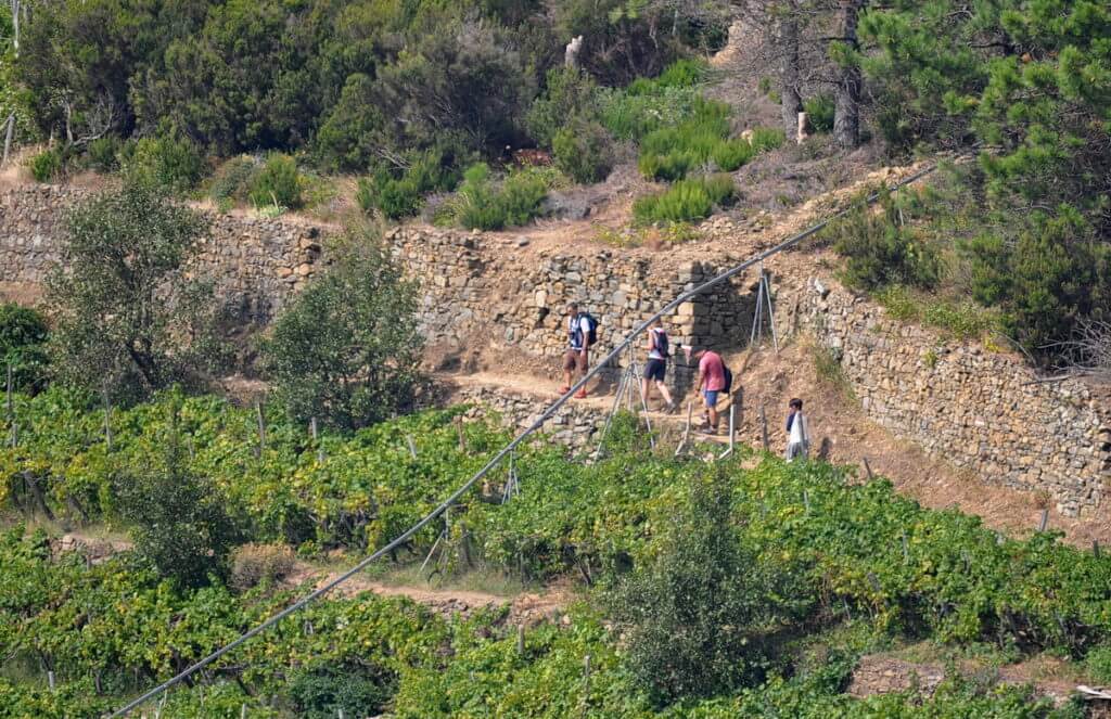 cogwheel railway track, cinque terre, italy