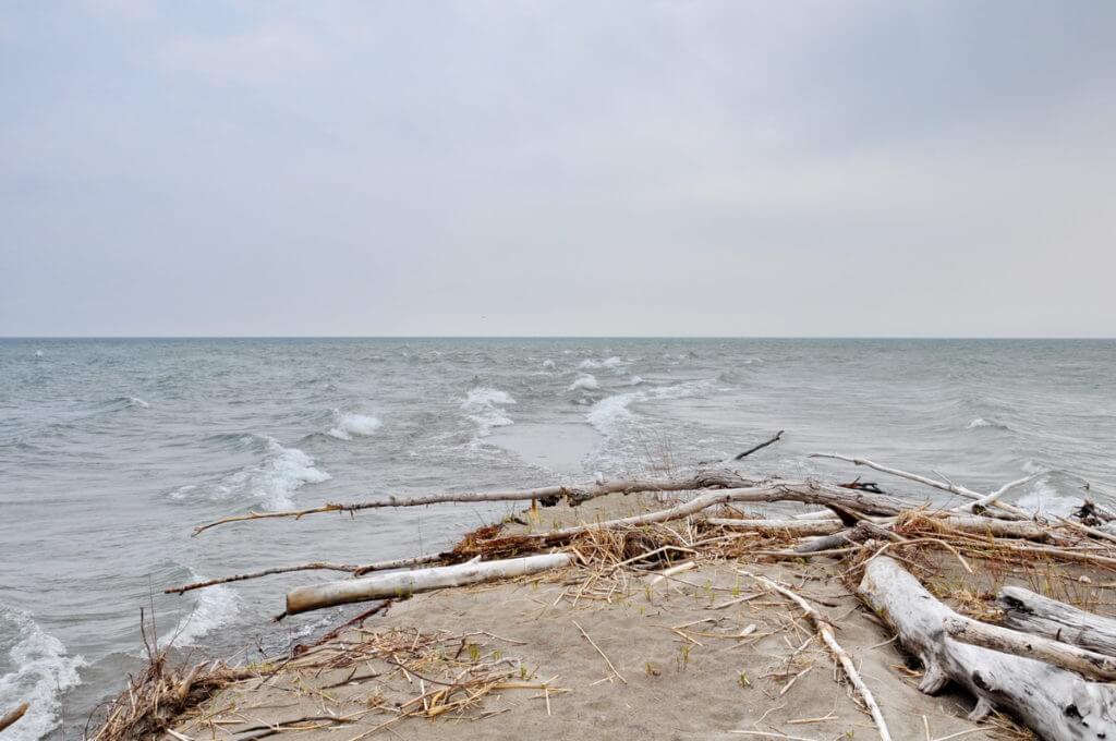 the tip of long point, lake erie, ontario
