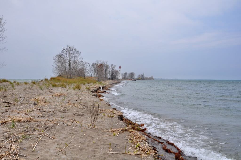 the tip of long point, lake erie, ontario