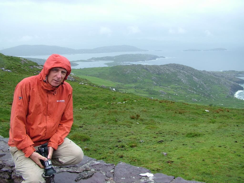 bob overlooking ballinskellig's bay, ring of kerry, ireland