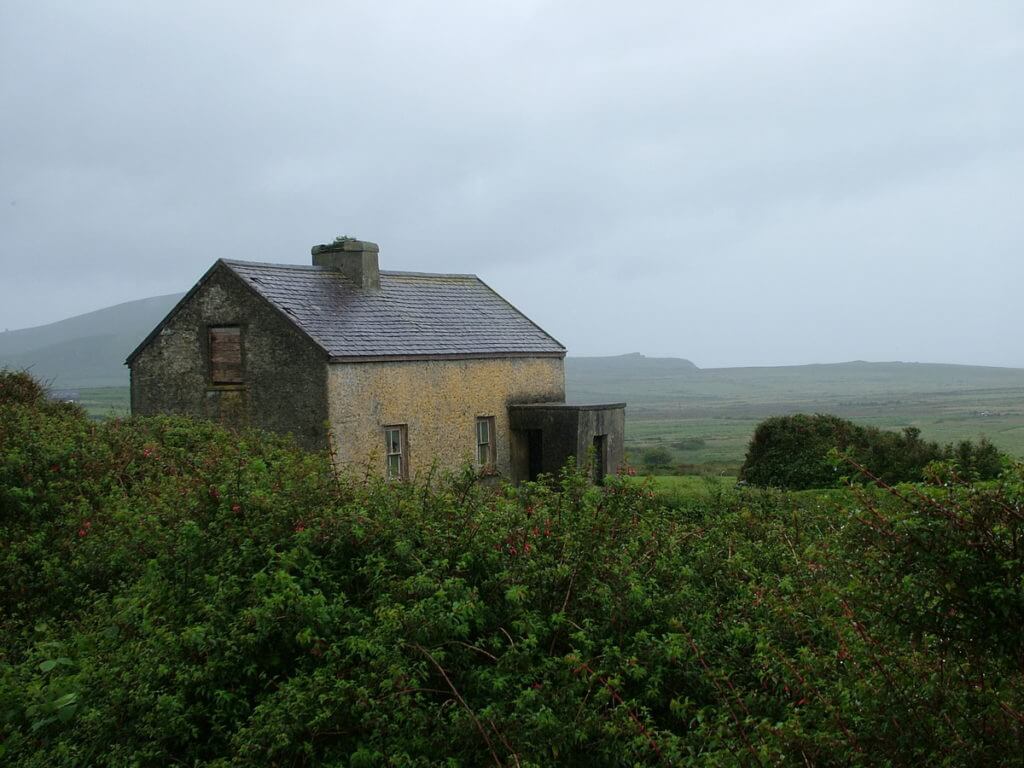 a stone cottage, skellig ring, ireland