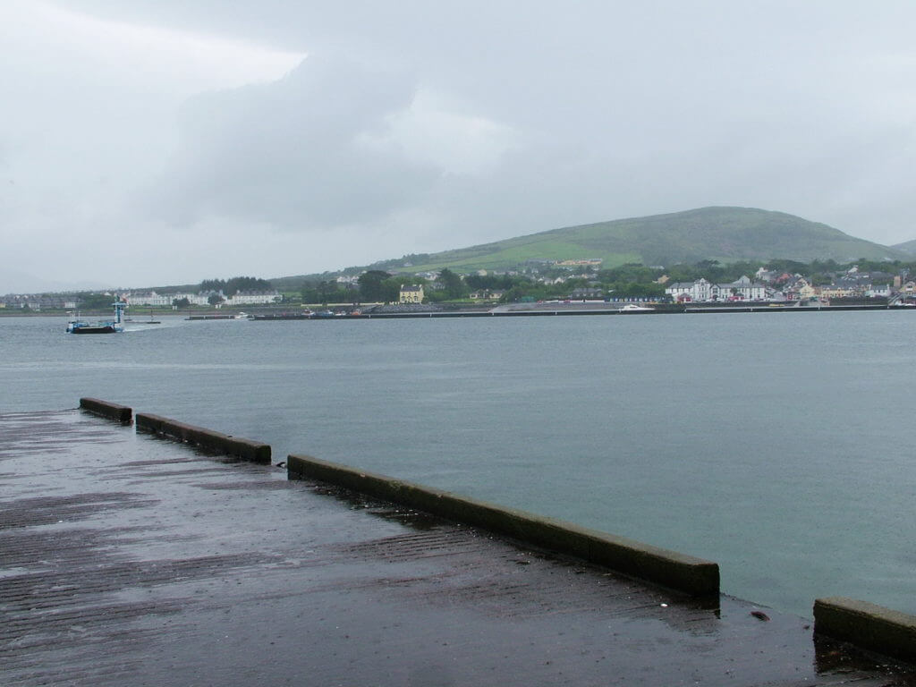 a view of knight's town from the ferry dock, reenard's point, skellig ring, ireland