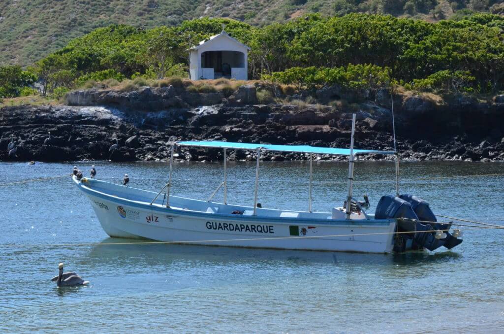 a park ranger's boat, guardaparque, isla isabel, mexico