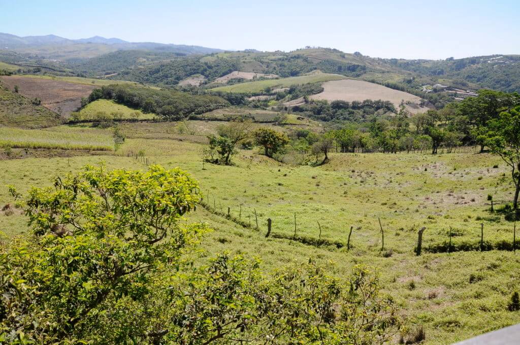 countryside landscape, costa rica 