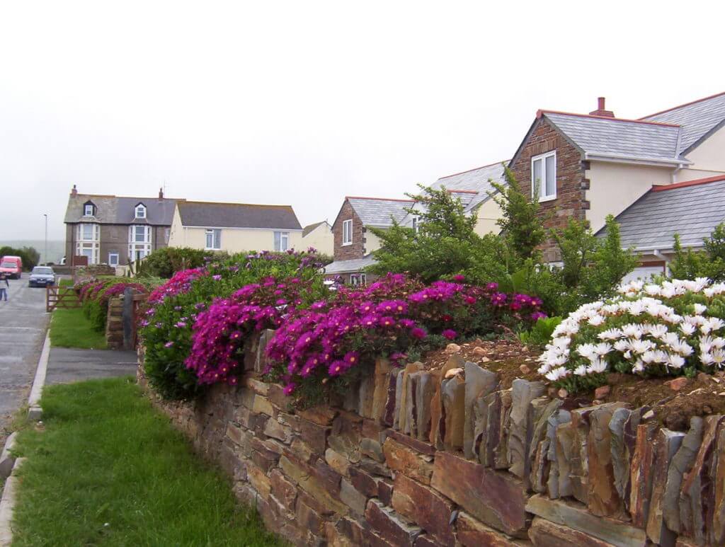 street scene, tintagel, cornwall, england