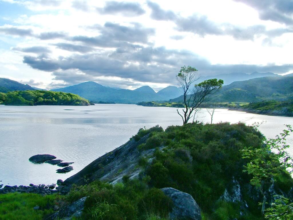 dusk upper lake, killarney national park, ireland