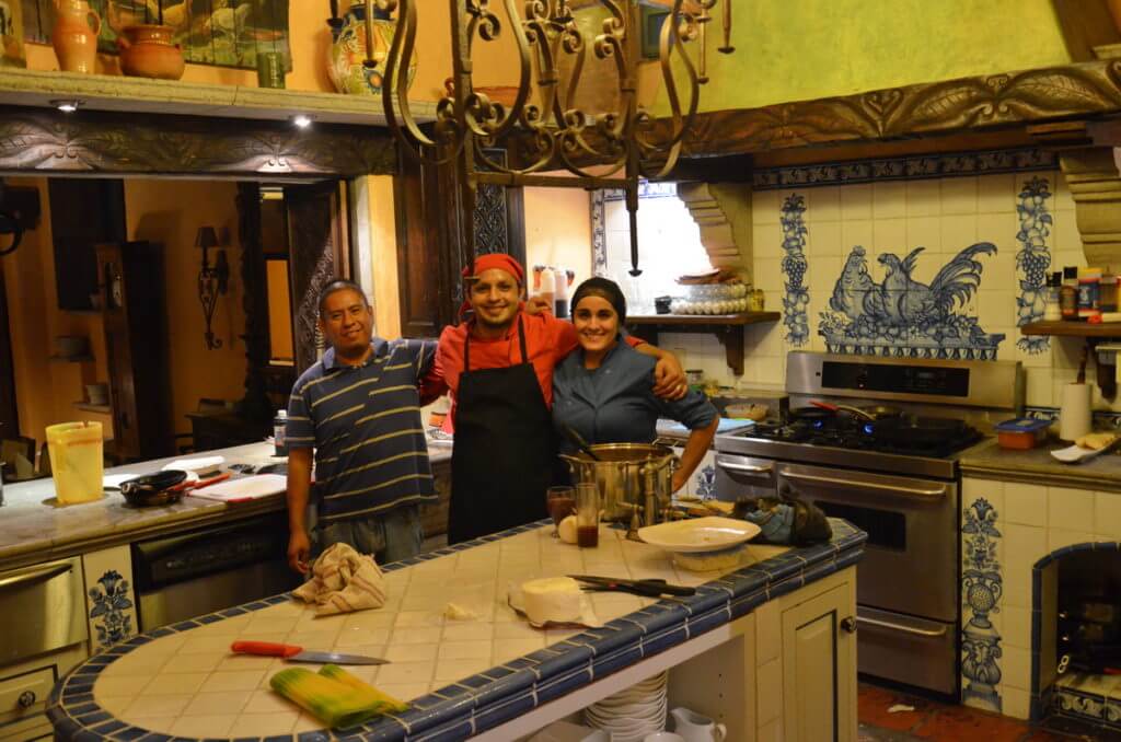chef and kitchen staff, hacienda del lago boutique hotel, ajijic, lake chapala, mexico
