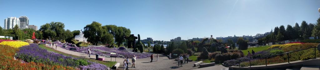 a panorama of mosaiculture 2018, gatineau, quebec, canada