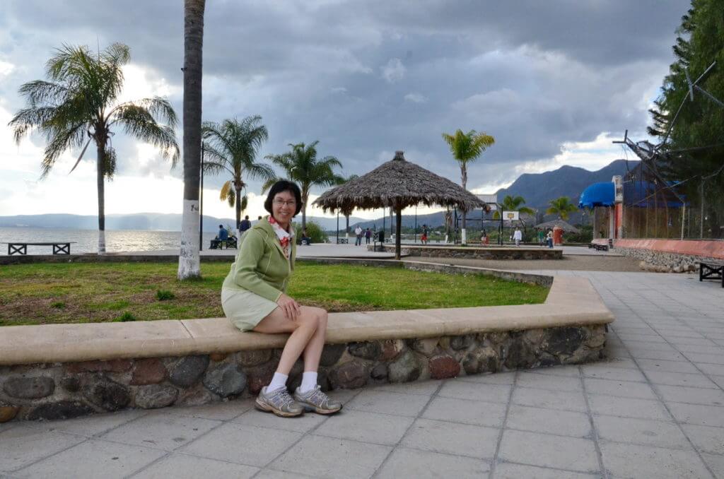 jean on the malecon, promenade, ajijic, lake chapala, mexico