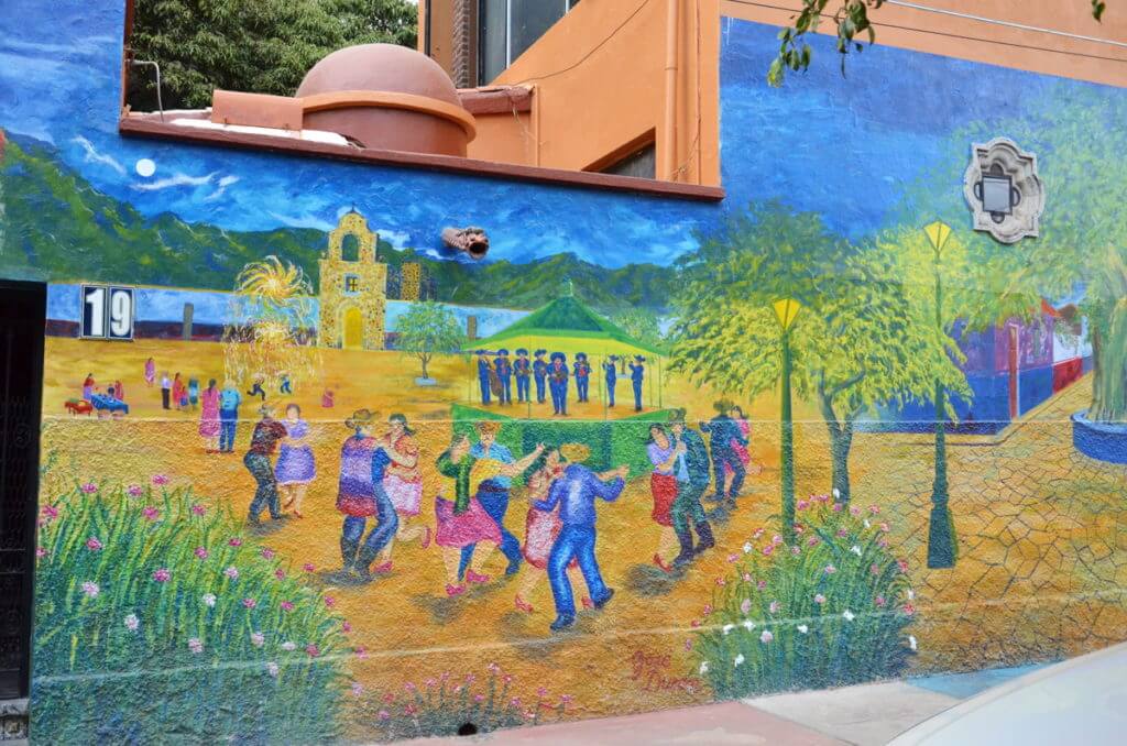 wall mural, ajijic, lake chapala, mexico
