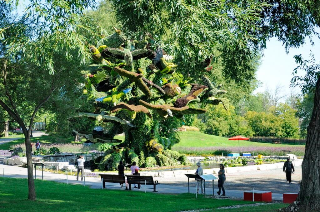 the bird tree, mosaiculture 2018, gatineau, quebec, canada