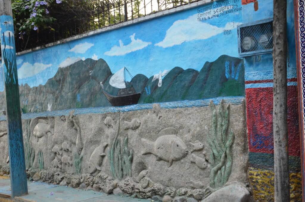 street art along the malecon, ajijic, lake chapala, mexico