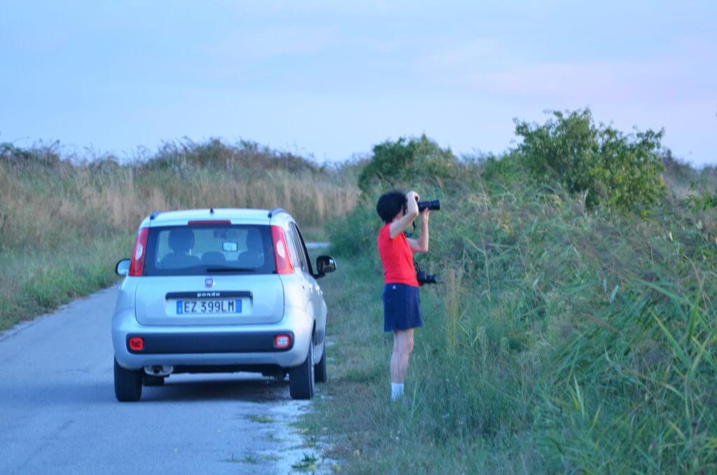 jean taking a photo, po river delta, italy