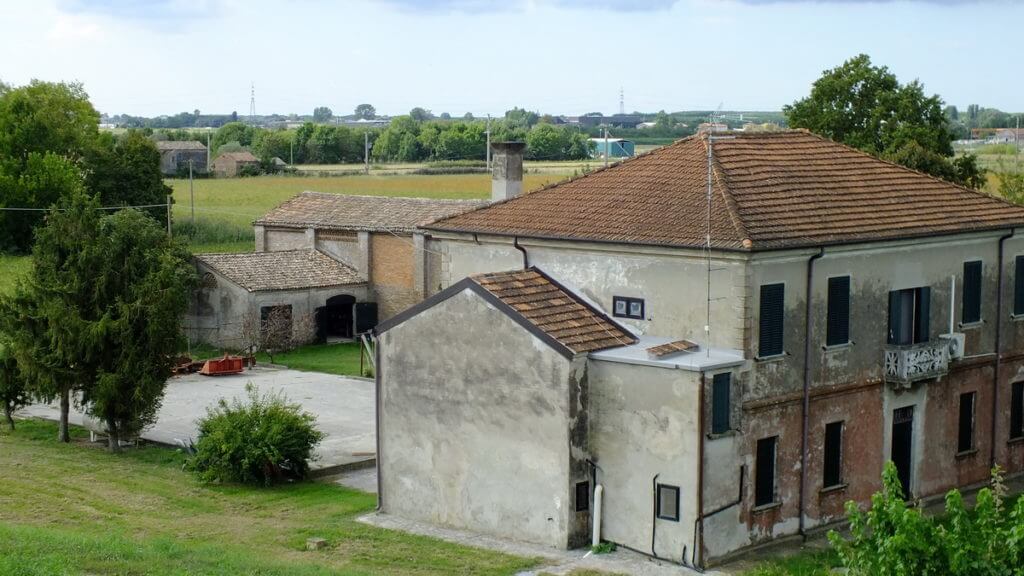 a residence and outbuildings, po river delta, italy
