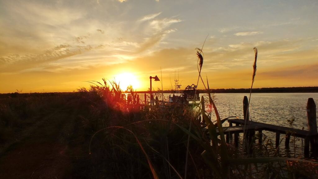 sunset over the wetlands, Parco Regionale Veneto del Delta del Po (The Regional Park of the Po River Delta), italy