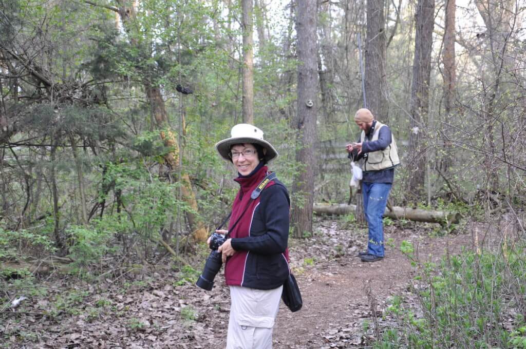 jean in lighthouse woods, the old cut, long point, ontario