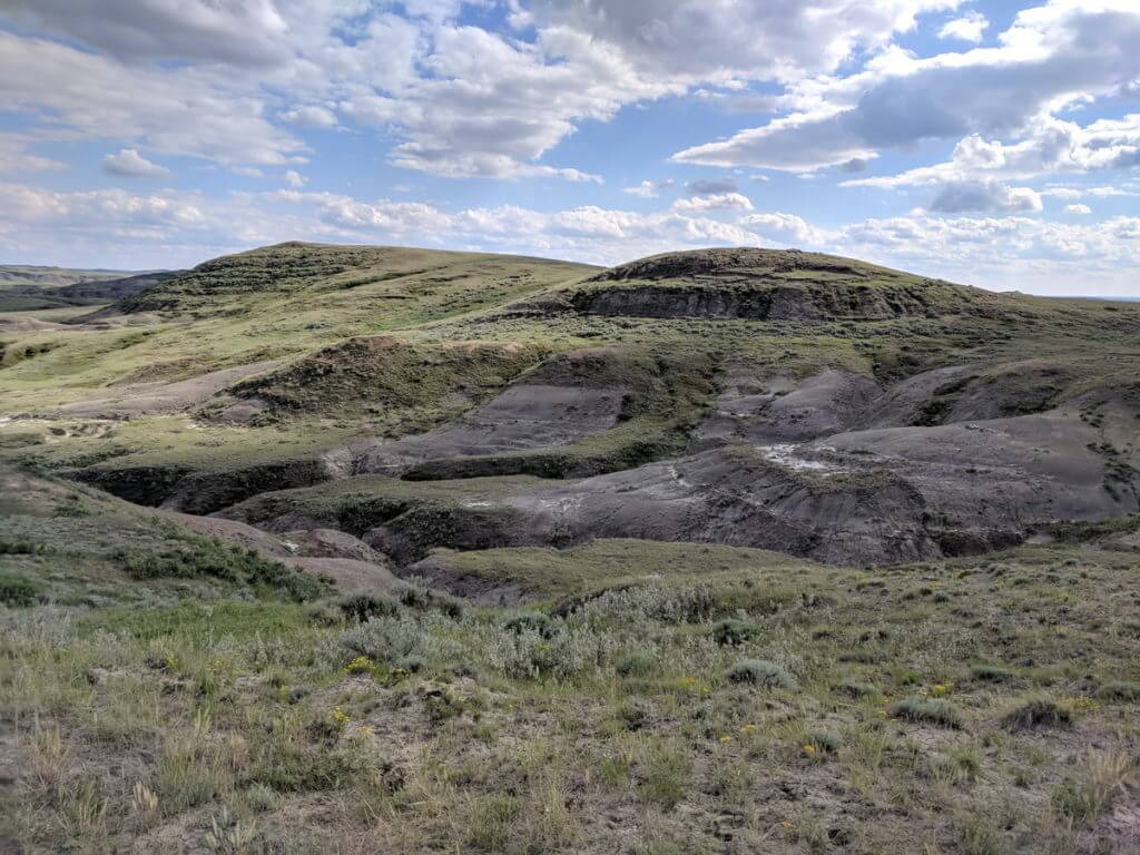 Image of the badlands hills along the valley of 1000 devils route, grasslands national park east block, saskatchewan