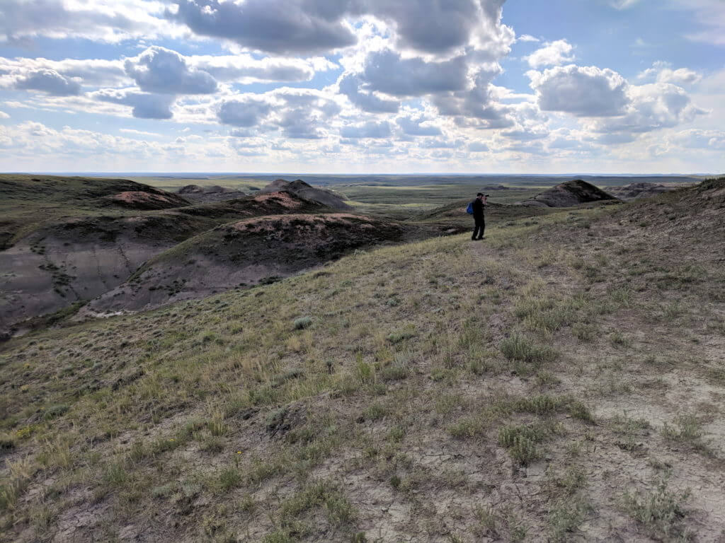 Image of bob in the badlands along the valley of 1000 devils route, grasslands national park east block, saskatchewan