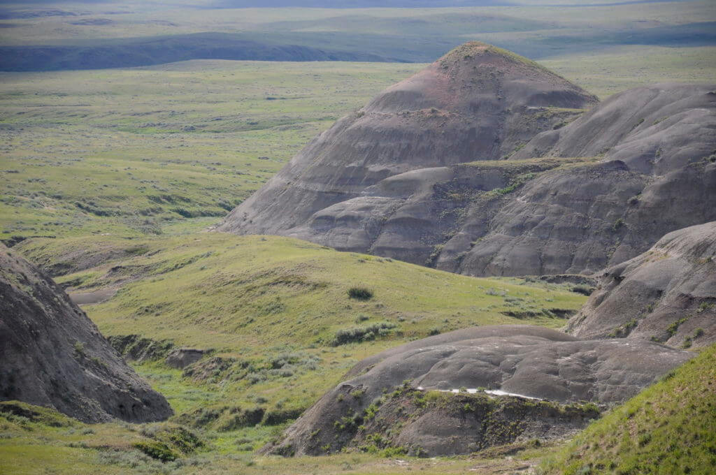 Image of the badlands hills along the valley of 1000 devils route, grasslands national park east block, saskatchewan