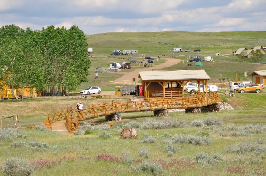Image of the park office at the rock creek campground in grasslands national park east block, saskatchewan