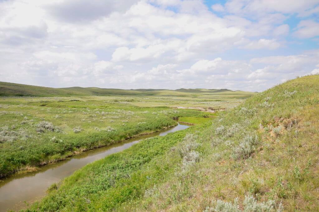 Image of rock creek along the valley of 1000 devils route, grasslands national park east block, saskatchewan